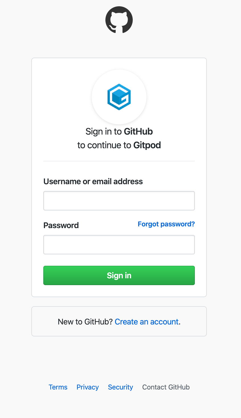 Sign in to Github